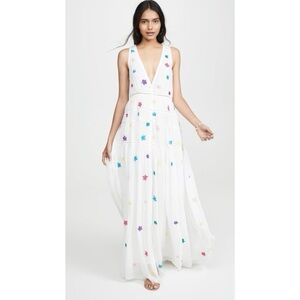 ‼️RARE‼️🎸ROCOCO SAND🎸🔥NWT🔥SLEEVELESS STAR DRESS in White/Colorful Stars—S